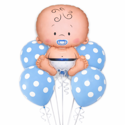 Baby Boy Balloon Set of 5 (Air or Helium Fill)