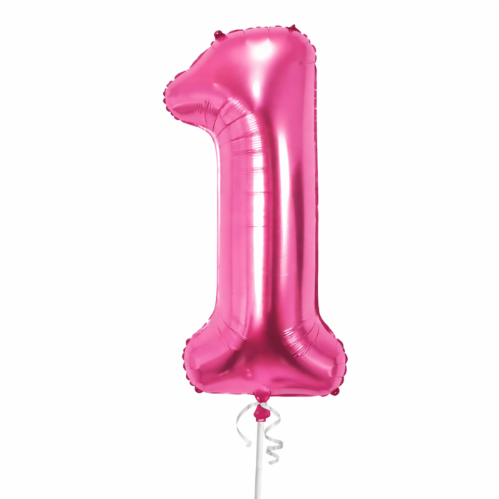 1st Birthday Girl Balloon Kit Set of 5 (Air or Helium Fill) - Image 4