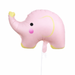 5 Pcs Elephant Birthday Balloon Set – Pink Foil & Star Party Decoration Kit - Image 2