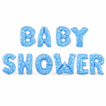 Baby Shower Letter Foil Balloons Set – Blue Alphabet Banner (10pcs, 16 Inch)