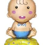 Cute Baby Boy Foil Balloon -  (110 x 65 x 48 cm)