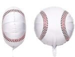 White Baseball sports Foil Balloon - Image 3