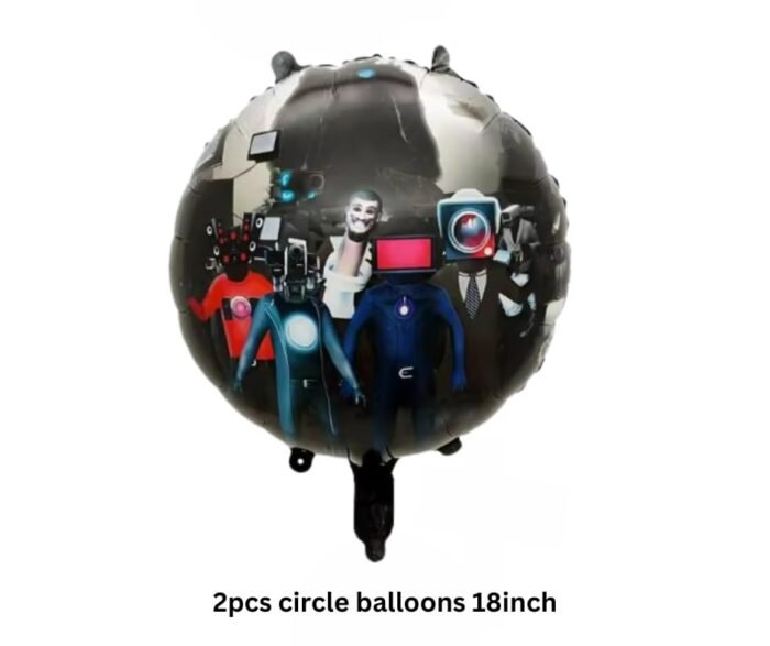 Set of 5 Skibidi theme Foil Balloon - Image 4