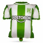Football Jersey Foil Balloon Green White Shirt Shape