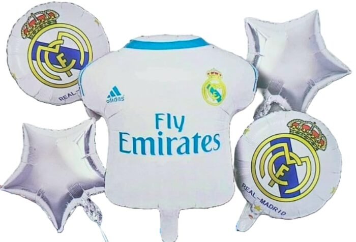 Set of 5 jersey and football foil balloons - Image 4