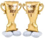 Self standing Big golden trophy cup foil balloon
