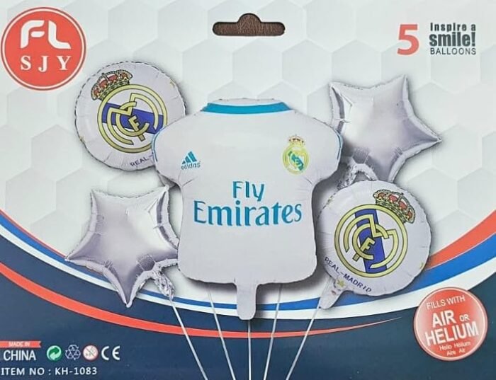 Set of 5 jersey and football foil balloons - Image 6