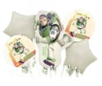 Set of 5 cartoon character foil balloons