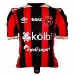 Football Jersey Foil Balloon Black Red Shirt Shape