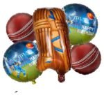 Cricket Theme Birthday Foil Balloon