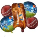 Cricket Theme Birthday Foil Balloon