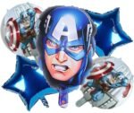 Set of 5 Superhero Foil Balloons