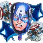 Set of 5 Superhero Foil Balloons