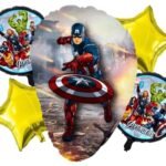 Set of 5 cartoon character foil balloons