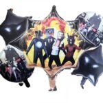 Set of 5 Skibidi theme Foil Balloon