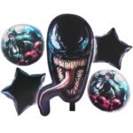 Superhero Villain Balloon Set (5PCS) – Black Monster Character
