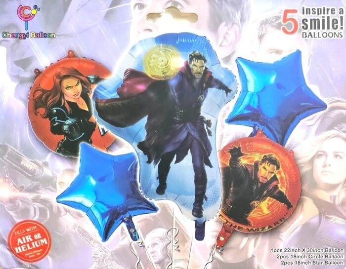 Set of 5 cartoon character foil balloons - Image 4
