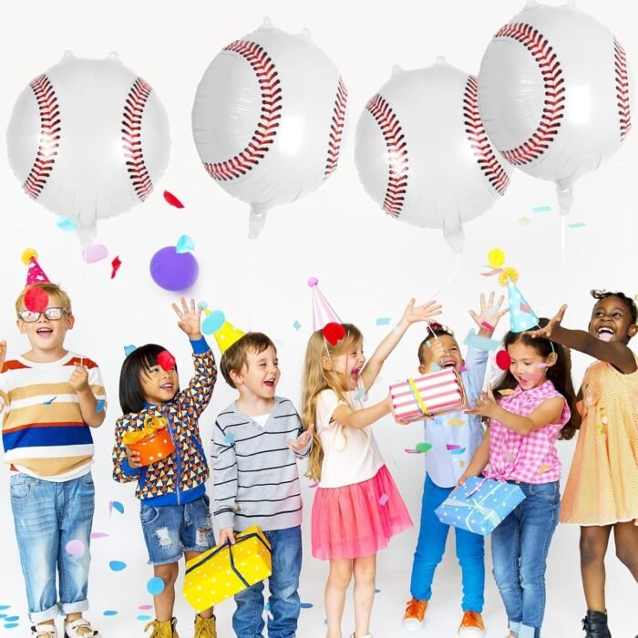 White Baseball sports Foil Balloon - Image 5