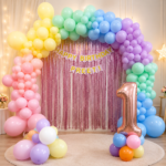 Pastel Rainbow Birthday Decoration Package
