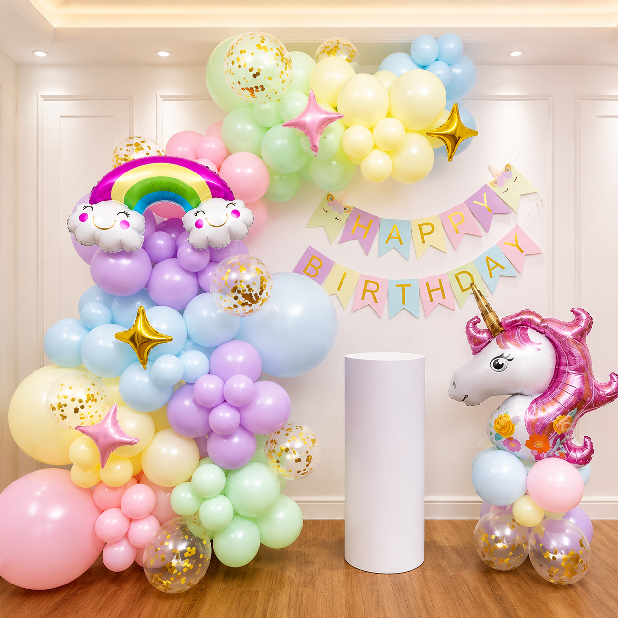 ChatGPT Image Jun 19, 2026, 12_11_08 PM Unicorn Balloon Arch Birthday Decoration Setup - Image 1
