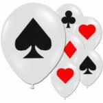 6 pcs Playing Card Poker Pattern Casino Latex Balloons - Image 3