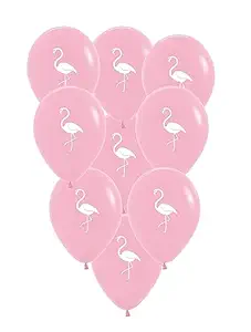 31aP5bFbsQL._SY300_SX300_QL70_FMwebp_ Flamingo Pink Balloons,10 Pcs - Image 1