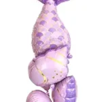 Purple Mermaid Tail Balloon Bouquet Set