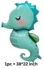 Set of 5 Pastel Color Seahorse Foil Balloonf - Image 2