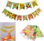 1pc HAPPY BIRTHDAY FLAMINGO FLAGS, banner with flamingo - Image 3