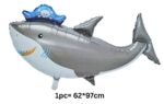Set of 5 Shark Foil Balloon Pirate Theme Whale Fish Balloon - Image 2