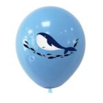 12" Underwater Baby Shark Lobster Theme Print Latex Balloons - Image 5
