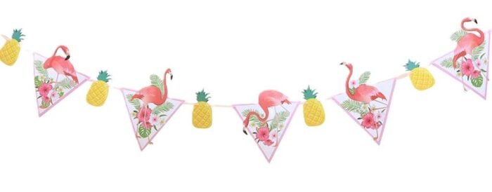 1pc Happy Birthday Flamingo Flags - Image 2