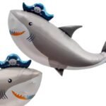 1pc Shark Foil Balloon Pirate Theme Whale Fish Balloon