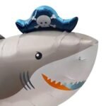 Set of 5 Shark Foil Balloon Pirate Theme Whale Fish Balloon - Image 6
