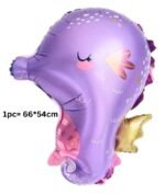 1pc 66 * 54cm Seahorse Foil Balloon, Water Animals - Image 3