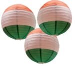 Tricolor Paper Lanterns for Independence Day & Republic Day Decoration