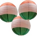 Tricolor Paper Lanterns for Independence Day & Republic Day Decoration