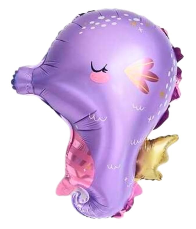 41ul4C+P9OL 1pc 66 * 54cm Seahorse Foil Balloon, Water Animals - Image 1