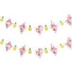 1pc Happy Birthday Flamingo Flags
