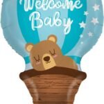 Welcome Baby Hot Air Balloon Foil Balloon