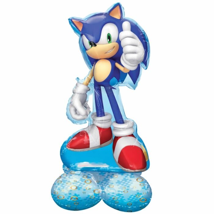 511+rEq9vEL._SL1024_ Blue Sonic Hedgehog Shape Foil Balloon 60cm - Image 1