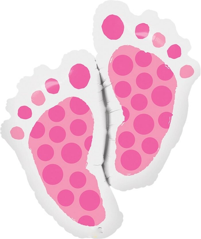 Big Size Pink Baby Footprint Balloons | Baby Shower (67 * 69) - Image 4