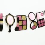 Happy Birthday Glittered Makeup Cosmetics Banner Beauty Salon for Girls Themed spa - Image 2