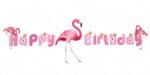 Flamingo Theme Happy Birthday Paper Banner
