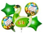 Set of 5 Swan Foil Balloons