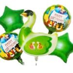 Set of 5 Swan Foil Balloons