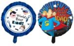 1pc Father's Day Round Foil Balloons, SuperHero Dad Foil Balloons - Image 3