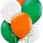 Independence Day Latex Balloons Pack of 60 | Tricolor Orange White Green