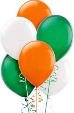 Independence Day Latex Balloons Pack of 60 | Tricolor Orange White Green
