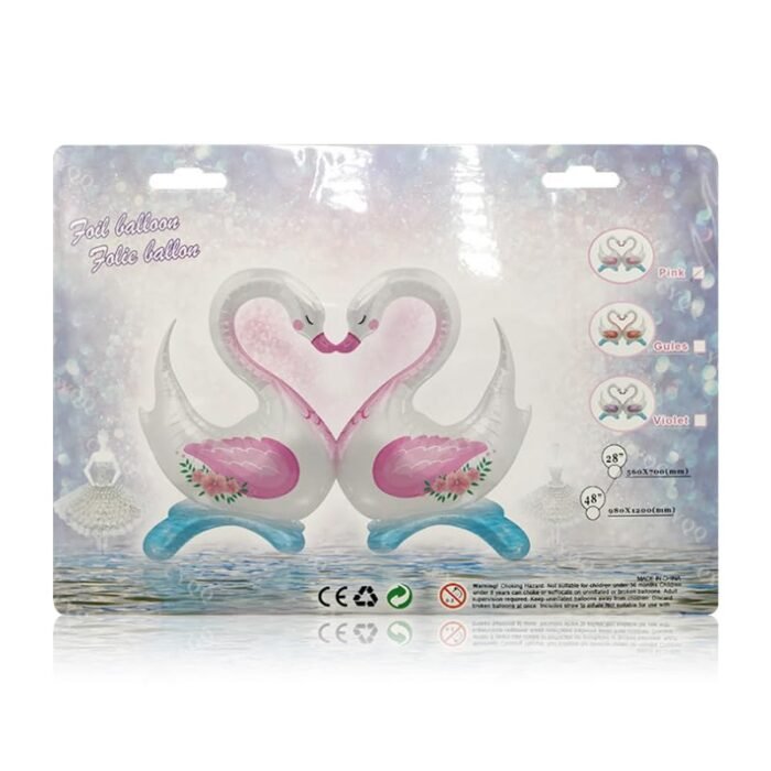 Love goose kiss Aluminum foil balloon - Image 2